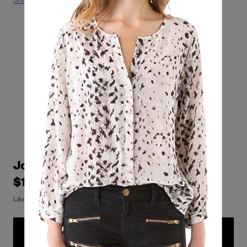 Joie Snow Leopard Printed Blouse